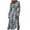 Sky Blue, variant on Pisexur Womens Fall Dresses Fashion V Neck Maxi Dress Floral Print Long Sleeve Dress Pleated Tunic Cocktail Dress Casual Flowy Zip Back Formal Homecoming Dresses