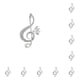 thumbnail image 2 of Qarigey Women Music Note Brooch Pin Rhinestone Alloy Jewelry Overcoat Decor Suit Decorations Breastpin for Dating Party Jewelries 10piezas, 2 of 6