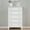 White, variant on 5 Drawer Dresser for Bedroom, 48" Tall Rustic Storage Chest with Metal Handles, Farmhouse Closet Dresser for Living Room, Office, College Dorm, Hallway, White