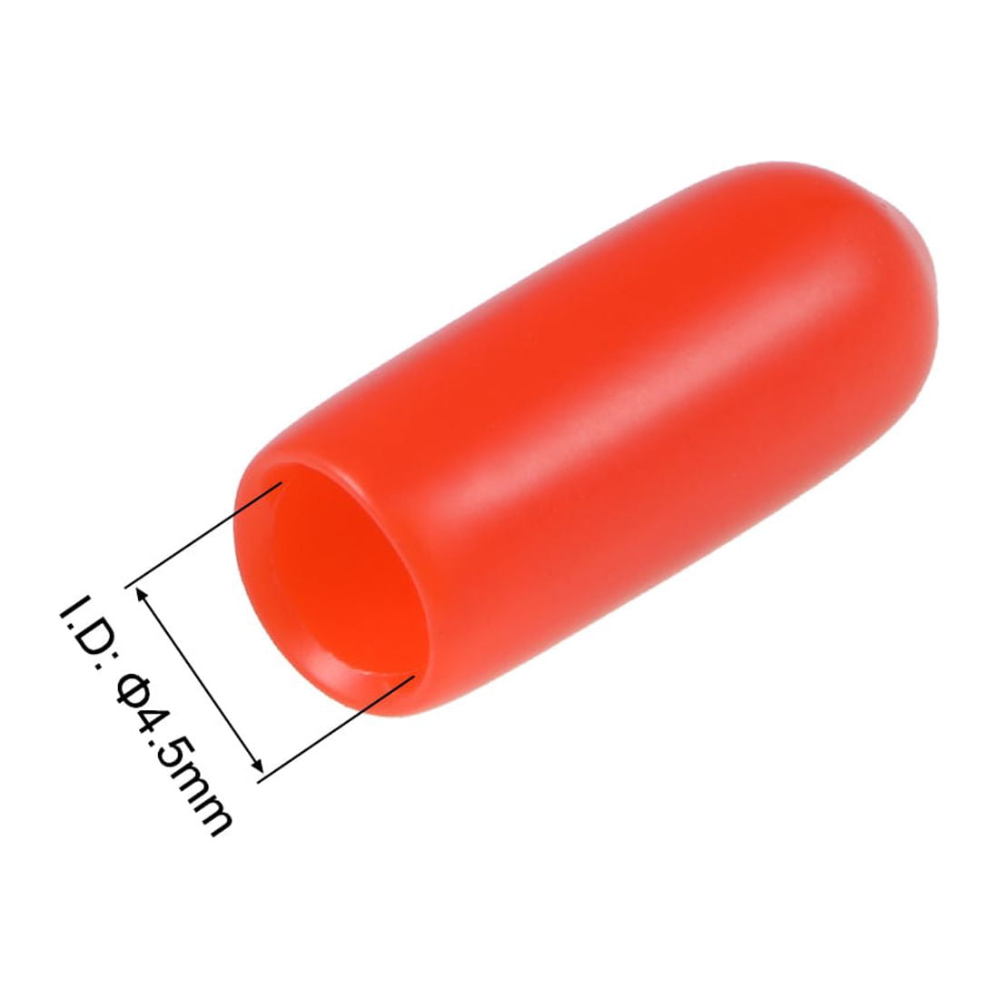 Unique Bargains 4.5mm ID Red 15mm Length Screw Thread Protectors End Cap Cover 50 Pack