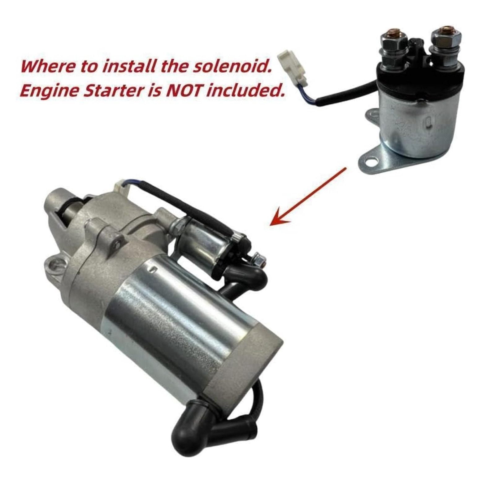 Engine Starter Solenoid & Bolts for Predator 5000-Watt Dual-Fuel Inverter Generator (Compatible with SKU 71367, 70143)