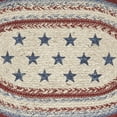 thumbnail image 4 of VHC Brands Celebration Dining Table Placemat, Braided Jute, Oval, Red Creme Blue, 10x15, 4 of 5
