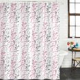 thumbnail image 4 of Small Stall Shower Curtain 36x78 Inch Narrow Half Size Pink Grey Botanical Bath Curtains Bathroom Decor, Spring Floral Summer Farmhouse Waterproof Fabric Shower Curtain Set with Hooks 36 Inch, 4 of 7
