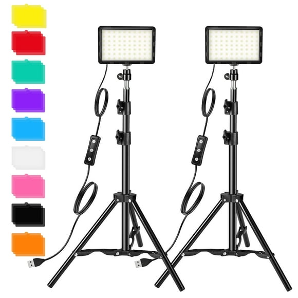 Kit de iluminación LED ALTSON para fotografía y vídeo, paquete de 2 unidades