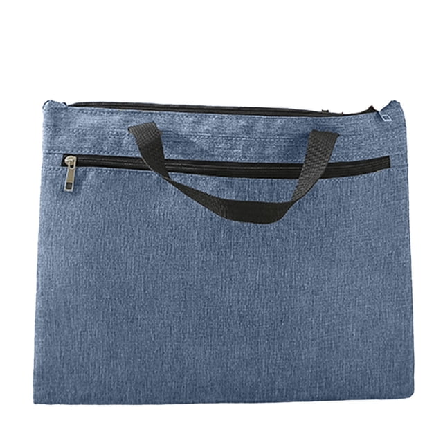 Waterproof Oxford Document Bag with Handle, Large Capacity Briefcase for Files Organizer, Stylish Design, Convenient and Portable