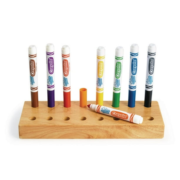 Wooden Marker Stand, Holds 16 Crayola Markers, Marker Storage, Marker