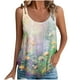 thumbnail image 2 of Puntoco Camisetas sin mangas ajustadas para mujer Camiseta sin mangas holgada informal de verano con cuello redondo y estampado a la moda para mujer, 2 of 5