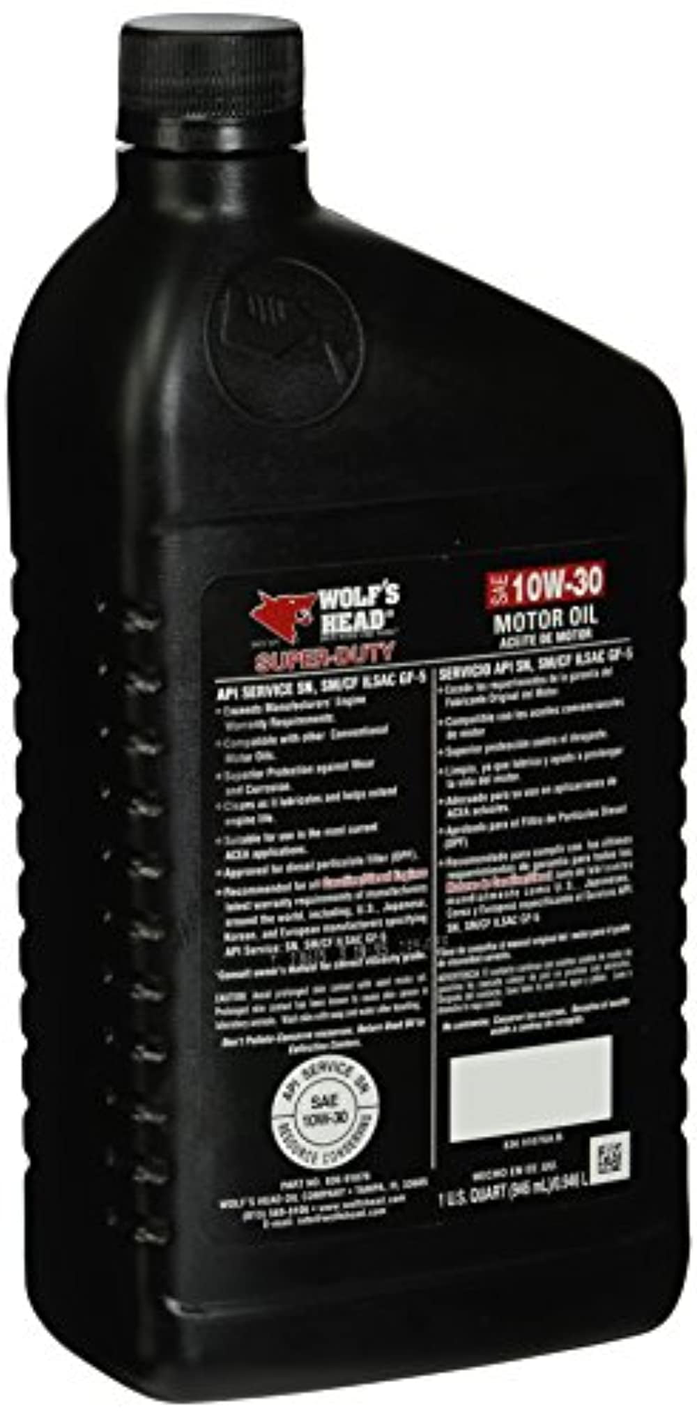 Wolfs Head Motor Oil Super-Duty 10W30 Motor Oil (1 Quart 