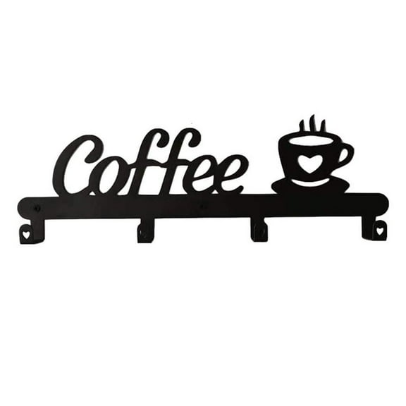 Wall-mount Kitchen Cup Shelf Rack Holds 4 Cups for Home Restaurant Coffee Shop