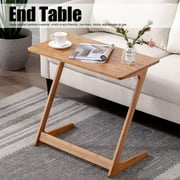 HURRISE Z Shape Sofa Table Multi-Functional Bamboo Coffee Table Tv Tray Table  End Table Furniture for Living Room