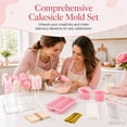 thumbnail image 3 of 8 Pcs Cakesicle Mold Set, Cake Pop Mold with 9.3 in Tray and 12-Hole Acrylic Stand, Complete Baking Tools Kit Including 5.9 in Sticks, Bags and Ties for Birthday Party Wedding Desserts, 3 of 6