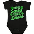 thumbnail image 3 of Inktastic Super Sassy Irish Lassy with Green 4 Leaf Clovers Boys or Girls Baby Bodysuit, 3 of 5