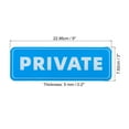 thumbnail image 2 of Unique Bargains 9'x3' Private Sign Acrylic Self Adhesive Door Sticker Wall Mounting Sign Blue, 2 of 5