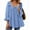 Blue, variant on ZZwxWA Womens Neck 3/4 Length Sleeve Tops 2025 Casual Tie Front Ruffle Tiered Loose Tunic Shirts Blouses Fall Outfits