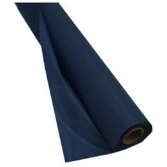Creative Converting 011137 40 in. x 100 ft. Plastic Table Roll- Navy Blue