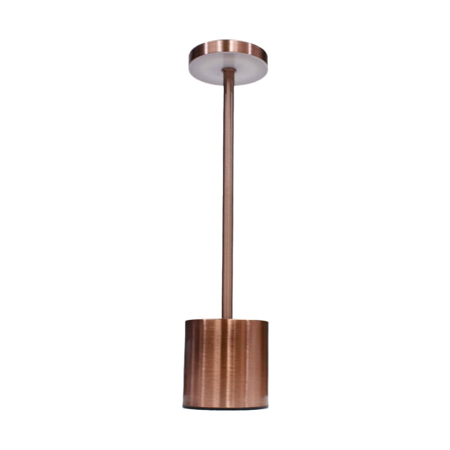 Ilios Innova | Lámpara de Mesa Cilíndrica Acabado Oro Rosa Minimalista, Diseño Moderno Decorativo para Sala, Recámara o Escritorio
