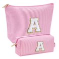 thumbnail image 3 of ievspot 2 Pcs Cosmetic Storage Bags Initial Letter Cosmetic Makeup Pouch Zipper Closure Makeup Organizer Bags, 3 of 5