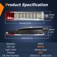 thumbnail image 4 of AUTOXBERT 4x 36LED Car Door Courtesy Lights Lamps for Chevy Silverado Suburban Tahoe GMC Sierra, 4 of 9