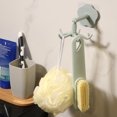 thumbnail image 1 of Estante de almacenamiento de ganchos de alta calidad para baño, oficina, utilidad de fuerte adherencia. (verde)(4 piezas), 1 of 2