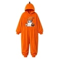thumbnail image 4 of WAYUTE Girl's Halloween Pumpkin Cartoon Print Hooded Jumpsuits Long Sleeve Flannel Soft Jumpsuit for Kids Child Fall Winter Cozy Romper,Orange,Size 4 Y-5 Y, 4 of 5
