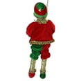 thumbnail image 4 of Northlight Bendable Elf in a Suit Hanging Christmas Ornament - 12" - Red and Green, 4 of 6