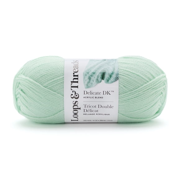 Baby Cuddles Yarn by Loops & Threads - Yarn for Knitting - Crochet - Weaving - and Arts & Crafts - Green - Acrylic - Polyamide - 4 oz