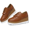 thumbnail image 7 of Women's Fashion Tassels Square-Toe Lace-up Platform Wedge Oxford Shoes, 7 of 7