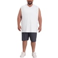 thumbnail image 2 of INSPIRE CHIC Inspired Men's Big & Tall V-Neck Solid Sleeveless Comfortable Breathable Casual Tank Top XL White, 2 of 5