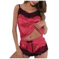 thumbnail image 1 of Gibobby Tangas de mujer sexy encaje Día de San Valentín Lencería Lencería Ropa interior Conjunto de camisola Pijamas Pantalones cortos de encaje Ropa de dormir sexy de mu(Vino, CH), 1 of 5