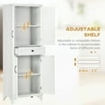 thumbnail image 4 of Barara King Kitchen Pantry,67" 4-Door Kitchen Pantry with Drawer and Adjustable Shelves, White, 4 of 6