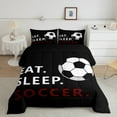 thumbnail image 2 of Erosebridal Rugby Print Comforter Sets Toddler Size,Ball Gamer Comforters & Duvets,Football Bedroom Decor,Reversible,Breathable,2Pcs, 2 of 8