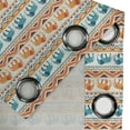 thumbnail image 5 of Ambesonne Animal Grommet Curtain, Exotic Geometric Art, 50" x 63", Turquoise Orange Cream, 5 of 6