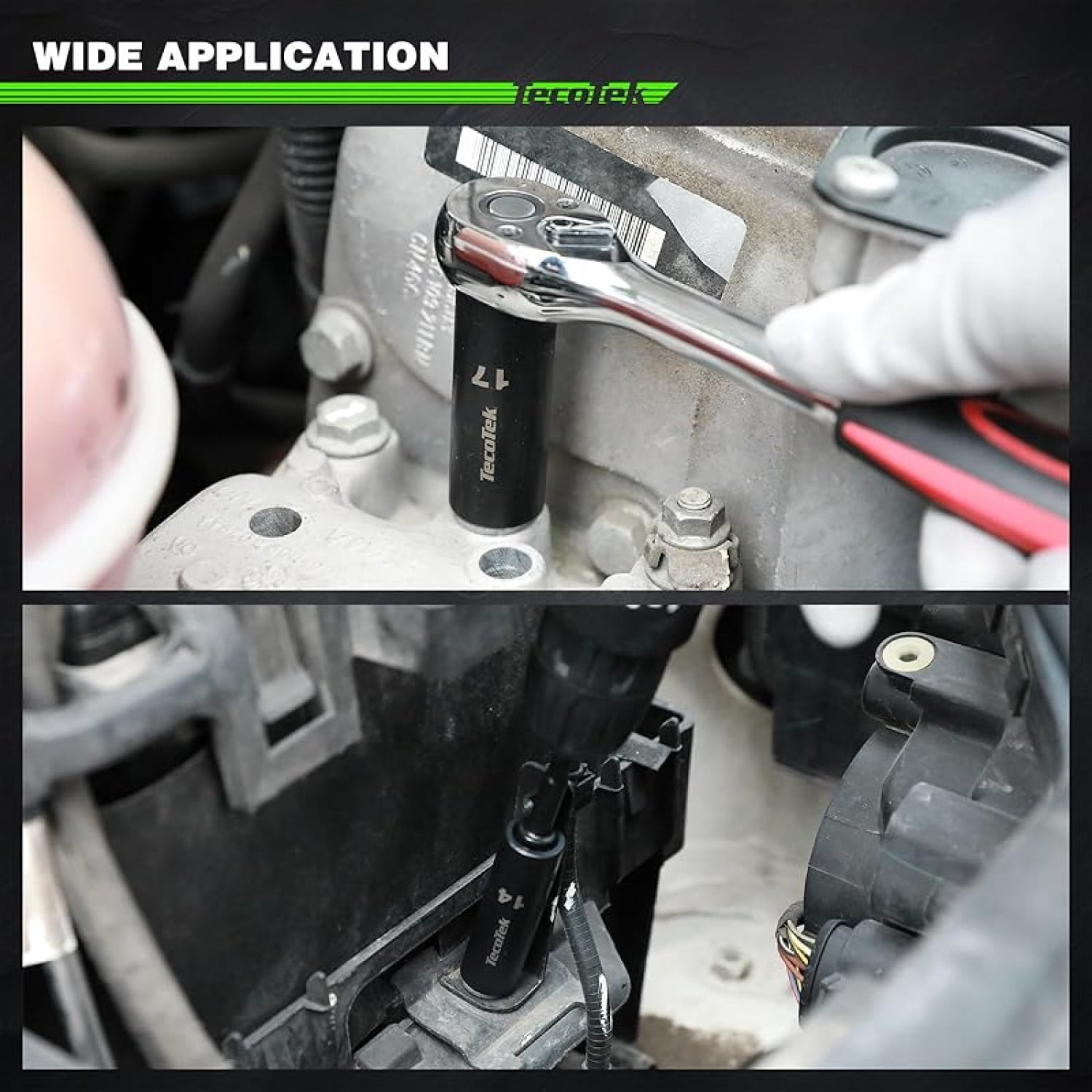 3/8" Drive Impact Socket Set, 49-Piece Standard SAE (5/16"-3/4") and Metric (8mm-22mm), 6 Point, Cr-V, Extension Bars, 1/2" F to 3/8" M Reducer, Universal Joint and Power Drill Adapter