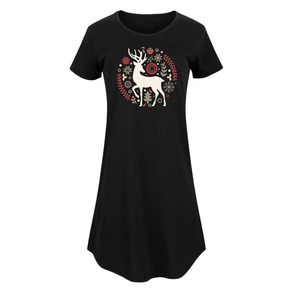 Instant Message - Scandinavian Christmas Deer - Women's Any Way Dress