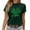 Dark Green, variant on LUOGENLI Female T-shirts for Womens Women's St. Patrick's Day Crew Neck Short Sleeve T Shirt Womens T-shirts Graphic Tees xxl Tall St. Patrick's Day Tee T-shirts Womens Big and Tall Easter Black L