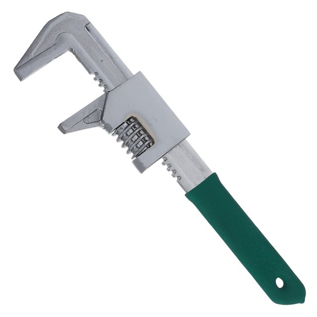 TABLZONE Right Angle Adjustable Pipe Wrench with F Shaped Jaw for Tight Spaces and Precise Home Use