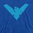 thumbnail image 2 of Batman Nightwing Symbol Unisex Adult Pull-Over Heather Hoodie, 2X-Large, Royal, 2 of 4