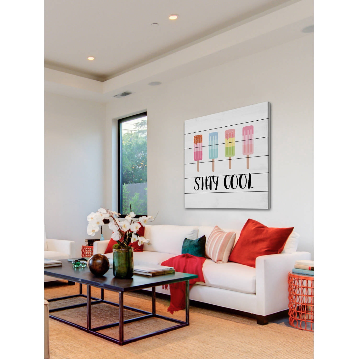Marmont Hill "Stay Cool" by Diana Alcala Painting Print on White Wood