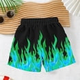 thumbnail image 4 of Cethrio Boys Beach Shorts, Relaxed Fit Fashion Elastic Waist Stretchy Board Shorts Mint Green Size 12-13T, 4 of 7