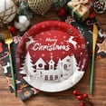 thumbnail image 2 of Christmas Disposable Plates Set, 10-Inch Festive Themed Paper Dinnerware for Holiday Parties and Family Gatherings C, 2 of 6