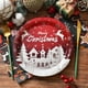 thumbnail image 4 of Platos desechables navideños | Paquete de 10 platos de papel navideños | Diseños festivos en rojo, rosa y marrón | 22,86 x 22,86 cm | Artículos esenciales para cenas y reuniones, 4 of 5
