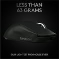 thumbnail image 4 of Logitech G Pro X Superlight Wireless Gaming Mouse, Ultra-Lightweight, HERO 25K Sensor, Black, 4 of 12