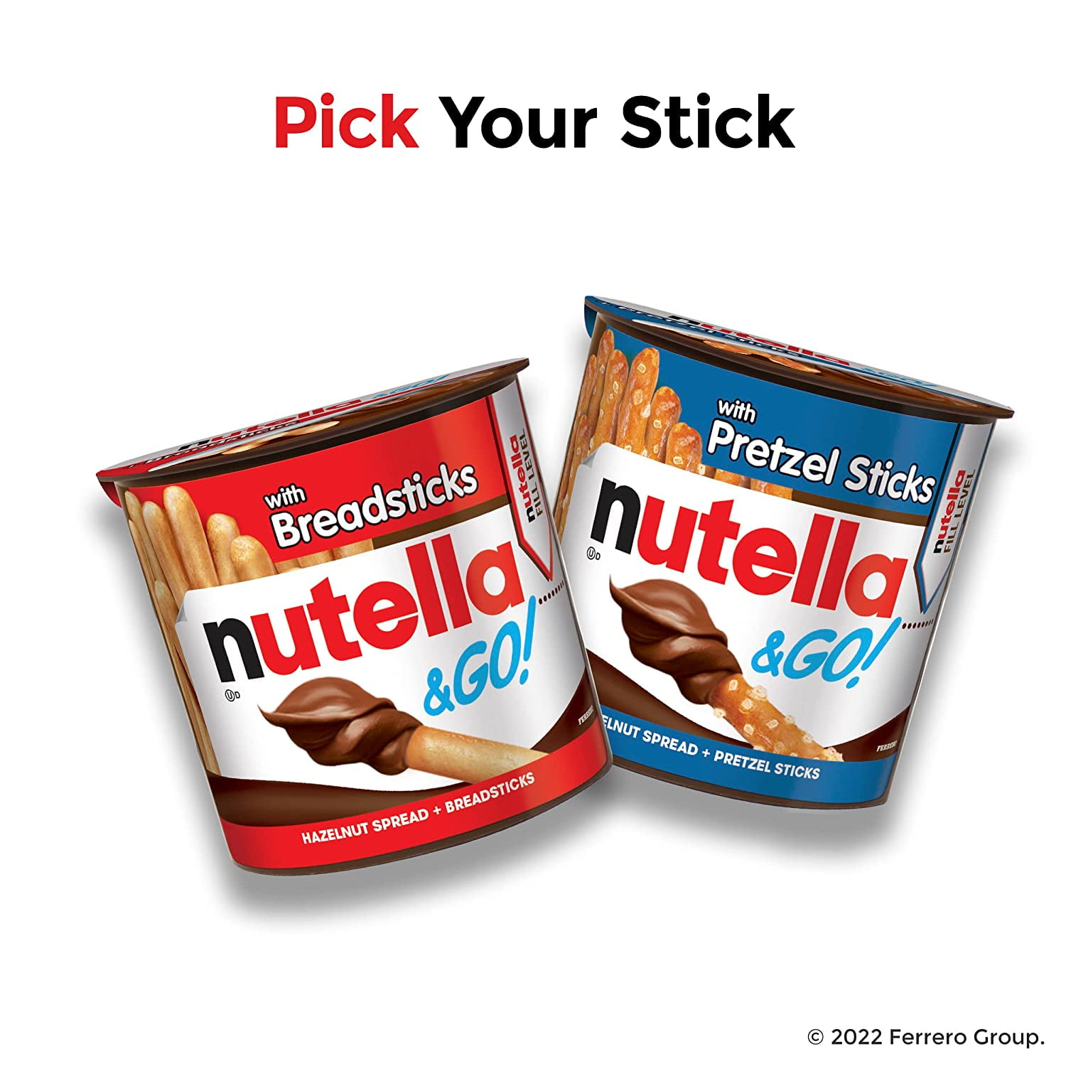 Nutella & GO!UMRT&nbsp;Bulk 24 Pack, Hazelnut and Cocoa Spread with Breadsticks, Stocking Stuffers, Snack Cups, 1.8 oz Each