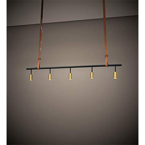 Meyda Tiffany 217279 5 Light 71" Wide Suspension Linear Pendant - Brass