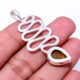 thumbnail image 2 of Yellow Tiger Eye - South Africa 925 Sterling Silver Snake Pendant 1.95" P37, 2 of 2
