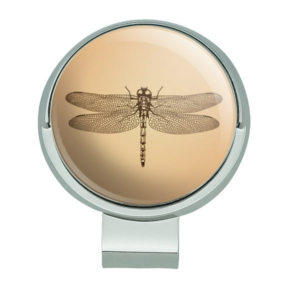 Dragonfly Vintage Insect Golf Hat Clip With Magnetic Ball Marker