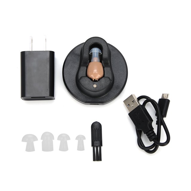 Audífonos Para Personas Mayores G-12 Audífonos Recargable Amplificador De Sonido Del Oído Audífono Para Personas Mayores Enchufe De EE. UU. Cable USB De 100-240V YLSHRF Hearing Amplifier