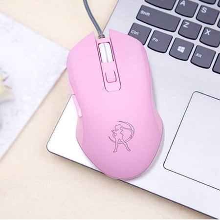 Computer Gaming Mute, Laptop USB PC Corded Mice with LED Backlight,1600 DPI with side Buttons for Games & Work