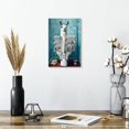thumbnail image 2 of Elephant Stock Llama On A Toilet Wall Art - Vertical Canvas Wall Art - Bathroom Wall Decor - Humor Canvas - White And Teal Decor - 8" x 12", 2 of 4