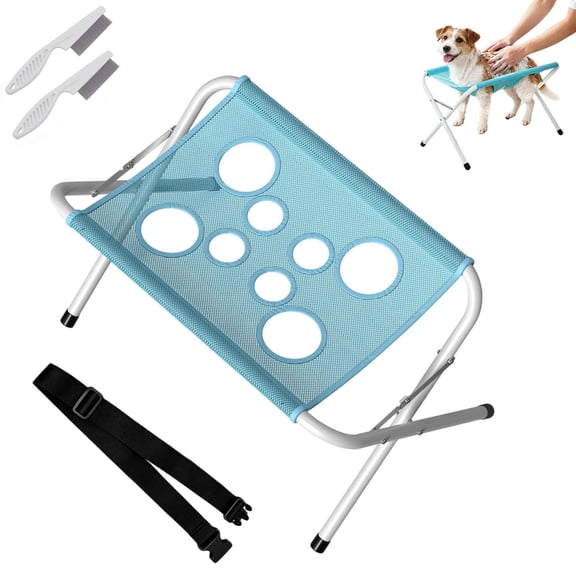 OYPGUE Dog Cat Bath Holder Hammock with Foldable Grooming Bath Bathing Stand Escape Proof Calming Dog